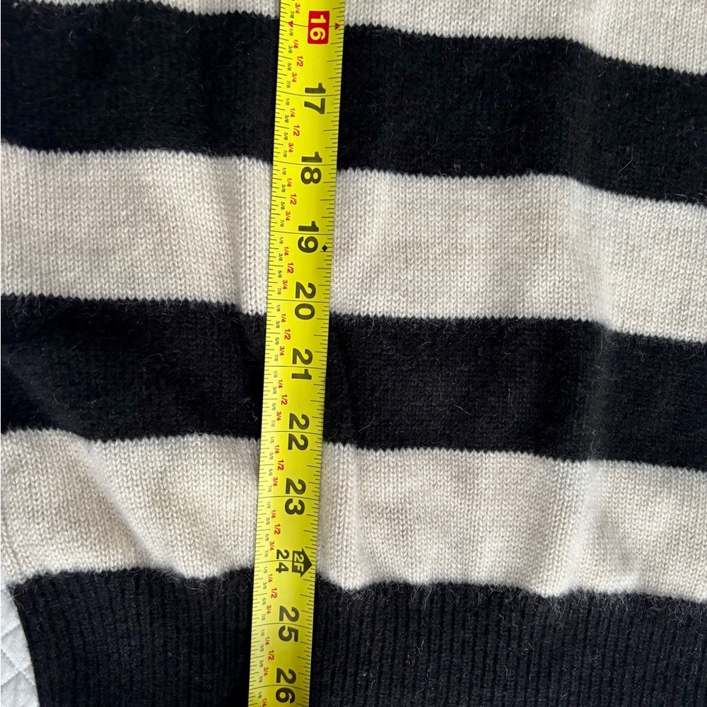 Magaschoni men’s luxe M cashmere black and cream sweater - Picture 5 of 8